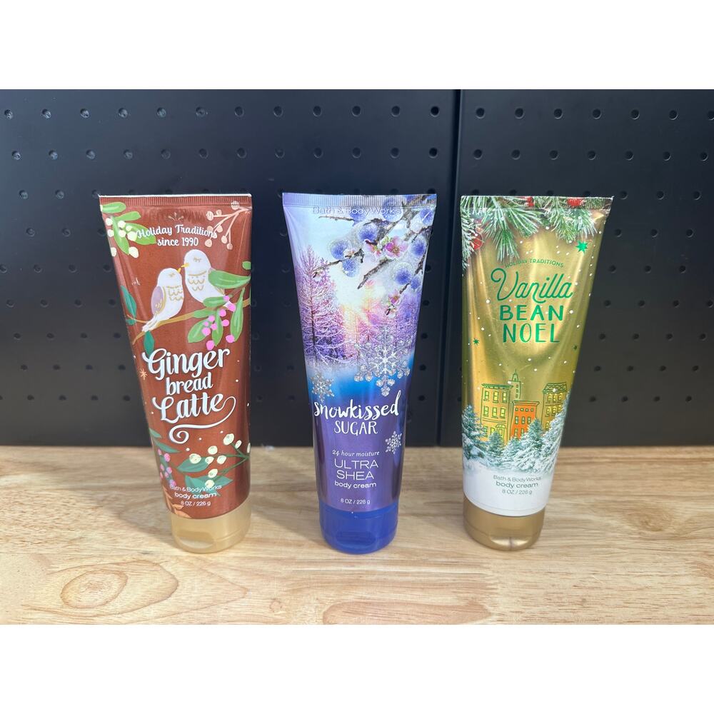 Lot of 3 Bath & Body Works Christmas Body Cream